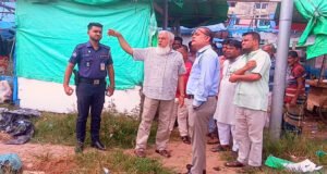 সিলেট নগরীর যানজট নিরসন ও হকার সমস্যা সমাধানে প্রস্তাবিত স্থান পরিদর্শন