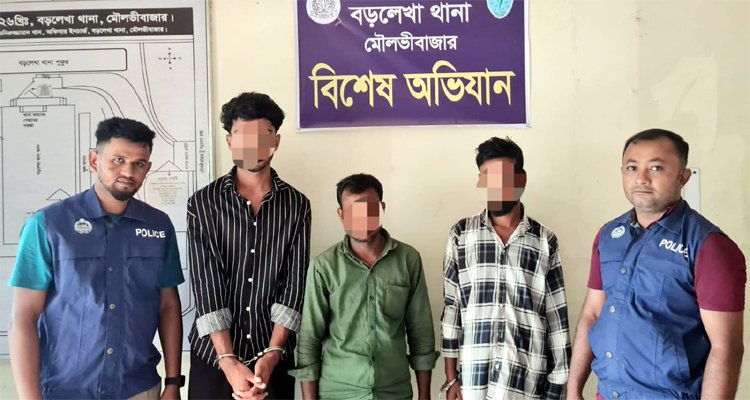 বড়লেখায় পুলিশের বিশেষ অভিযানে গ্রেপ্তার ৩