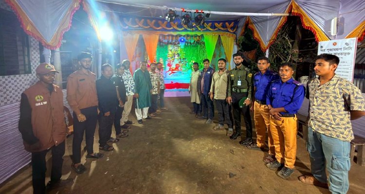ছাতকে বিএনপি নেতা ফজলুল করিম বকুলের পুজামন্ডপ পরিদর্শন