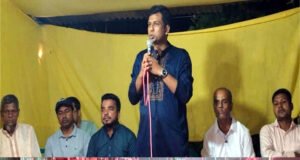 ছাতকের মহদী পূজামণ্ডপ পরিদর্শনে ইউএনও মোঃ মহিউদ্দিন