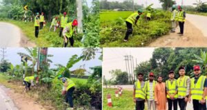 বড়লেখায় সড়কের ঝুকিপূর্ণ স্থানে রোড সাইন দৃশম্যান করলো নিসচা