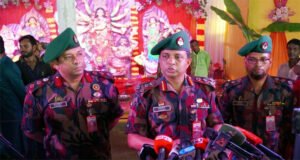 মাধবপুরে দুর্গাপূজার নিরাপত্তায় ৩৪ প্লাটুন বিজিবির মোতায়েন