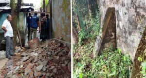 ছাতকে বাড়ির বাউন্ডারির দেয়াল ভেঙে ঘর নির্মাণের অভিযোগ